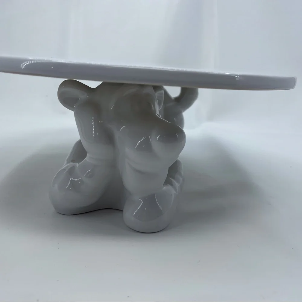Disney Store Ceramic White Tigger Figural Cake Stand Plate Winnie the Pooh. - Picture 8 of 11